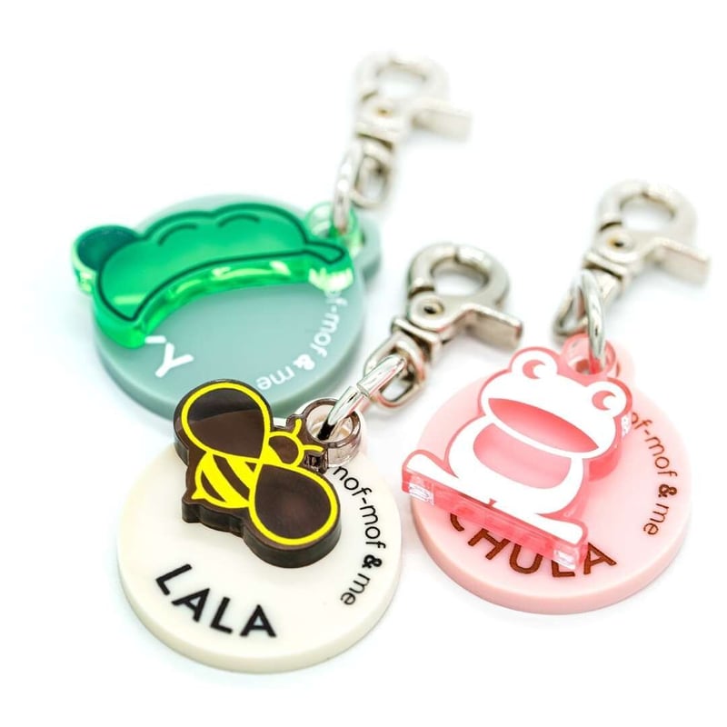 mof-mof] チャーム付き迷子札 | モフモフ mof_mof｜北欧デザインの