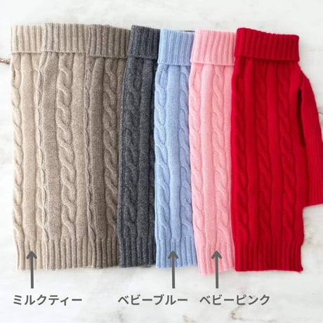 [woolwag]  カシミア 袖なし タートルネック 3色