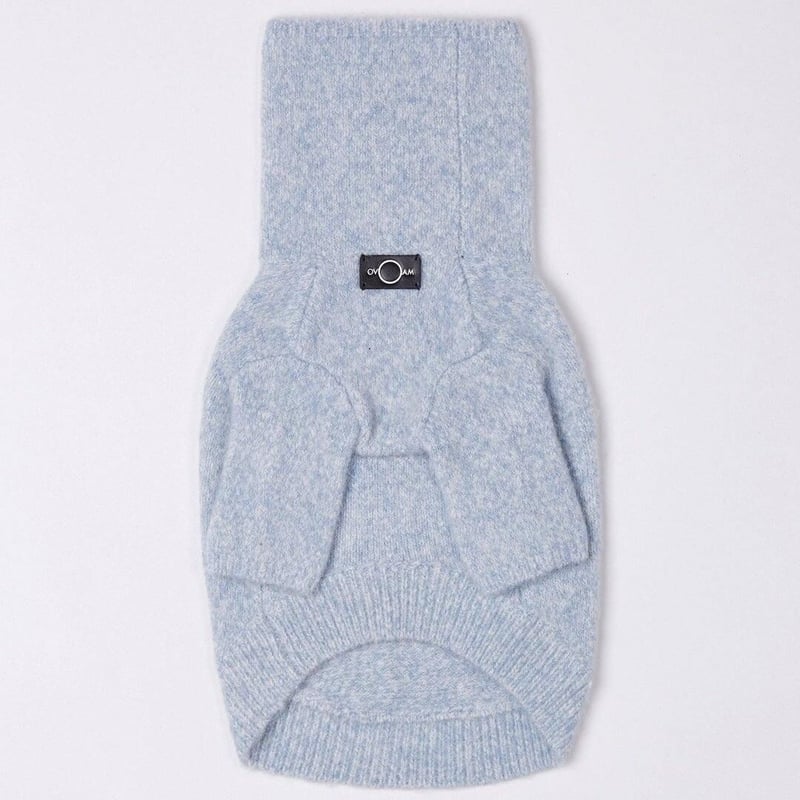 OVER GLAM] ハイネックセーター ブルー/ ピンク | モフモフ