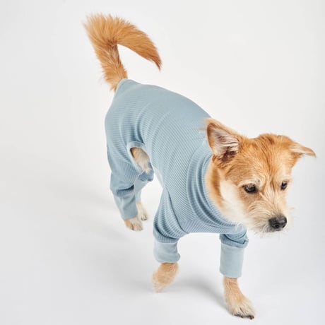 [furryfolks]  ストレッチジャンプスーツ くすみブルー Sから3XLまで