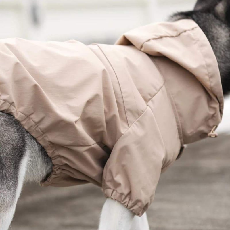 lambwolf] レインコート オリーブ/ピンクベージュ | モフモフ