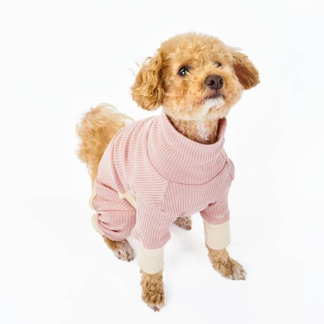 [furryfolks]  ストレッチジャンプスーツ くすみピンク Sから3XLまで