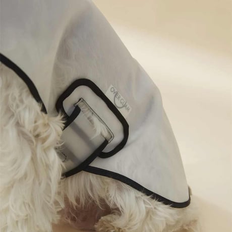 [OVER GLAM]  透明レインコート 中大型犬用