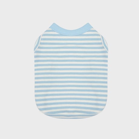 [Small Stuff]  袖なしストライプ Tシャツ ブルー/チャコール