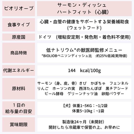 [Bioliob]  ビオリオーブ 腎臓/心臓 サポート 120g