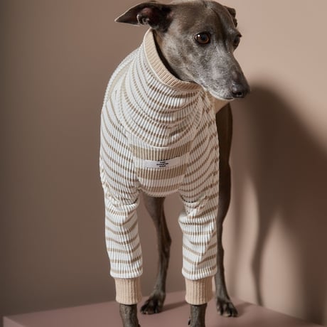 [Striped Dog]  ハイネック リブ ボーダー イタグレ用 ２色
