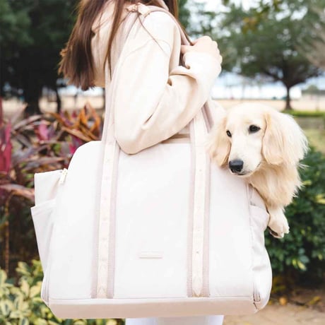 [Pups & Bubs]  ベットになるTOTEキャリー サンド/ブラック