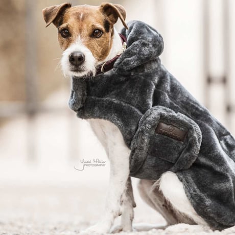 [Kentucky Dogwear] もこもこ防寒コート チャコールグレー