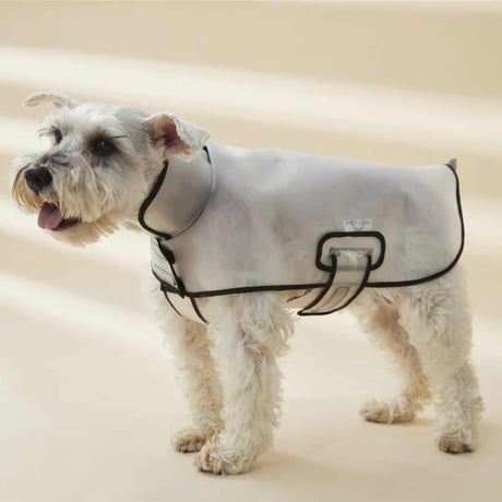 [OVER GLAM]  透明レインコート 中大型犬用