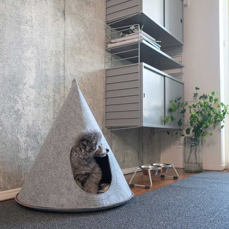 [NOOEE PET]  どこでもおうちテント グレー S/M