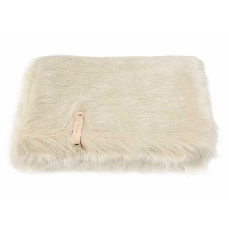 Labbvenn] エコファーブランケット (M) カプチーノ/グレー/ホワイト