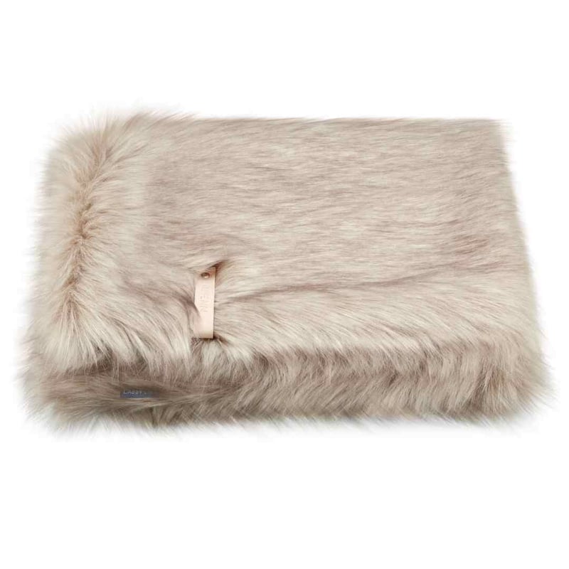 Labbvenn] エコファーブランケット (M) カプチーノ/グレー/ホワイト