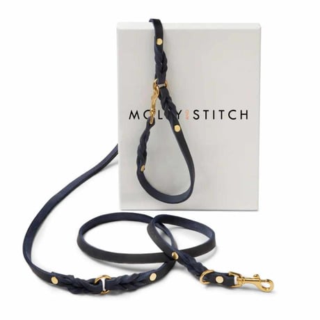 [Molly&Stitch] レザーハーネス ネイビー XXSからXL