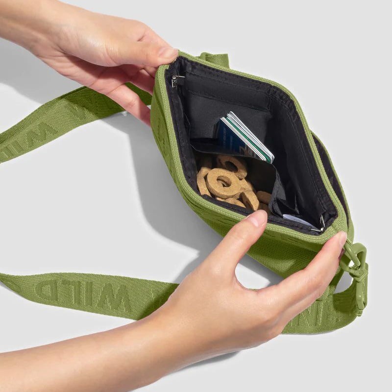 Wild One] お散歩ポーチ ブラック/キャメル | モフモフ mof_mof｜北欧