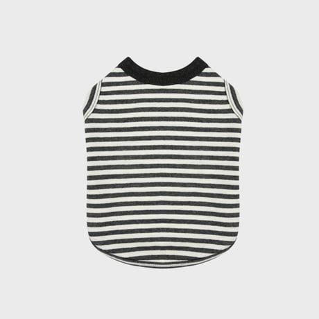 [Small Stuff]  袖なしストライプ Tシャツ ブルー/チャコール