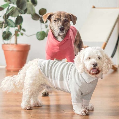 [furryfolks]  High Neck Tee ビンテージレッド/ライトグレー