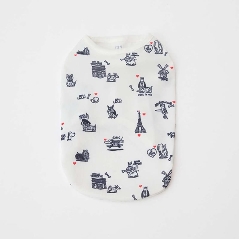 PET SO CHIC] クール タンクトップ A DOG IN PARIS (XSからX