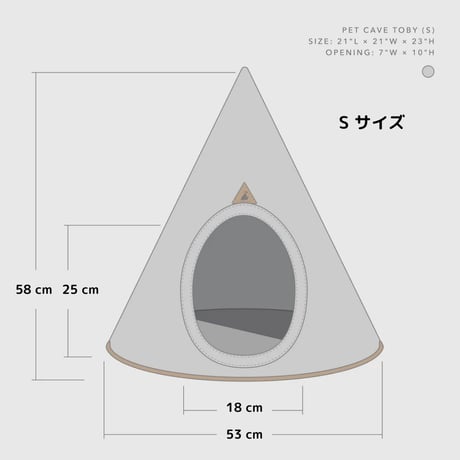 [NOOEE PET]  どこでもおうちテント グレー S/M