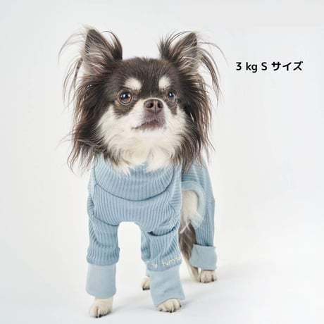 [furryfolks]  ストレッチジャンプスーツ くすみブルー Sから3XLまで