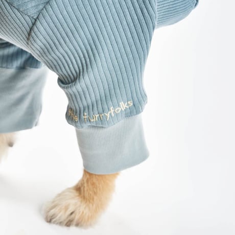 [furryfolks]  ストレッチジャンプスーツ くすみブルー Sから3XLまで