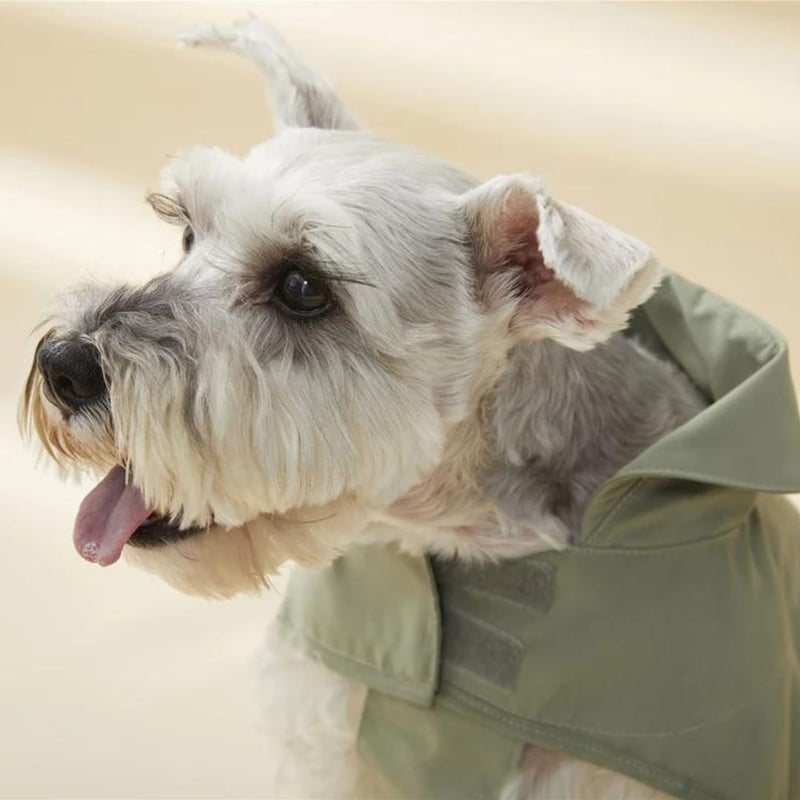 きゃんナナ ファー付き犬用コート 小型犬用 オリーブグリーン きゃんナナ ファー付き犬用コート 小型犬用 オリーブグリーン 犬