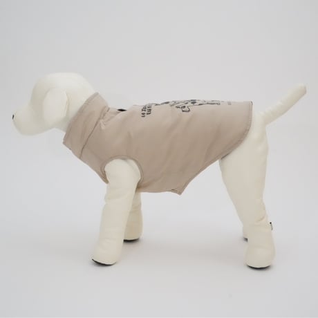 [PET SO CHIC]  リバーシブル パッファー・ジャケット ベージュ/ピンク