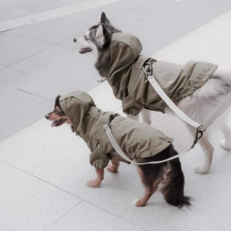 lambwolf] レインコート オリーブ/ピンクベージュ | モフモフ mof_mof