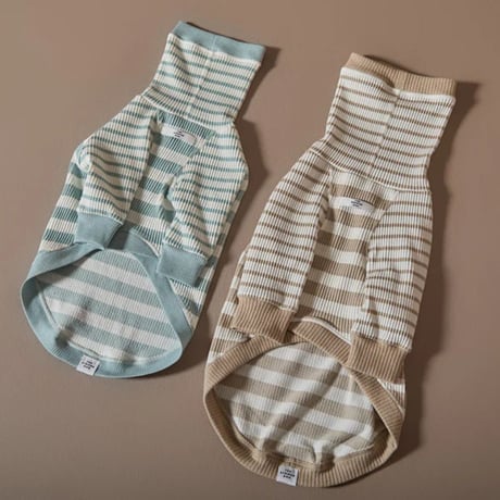 [Striped Dog]  ハイネック リブ ボーダー ２色