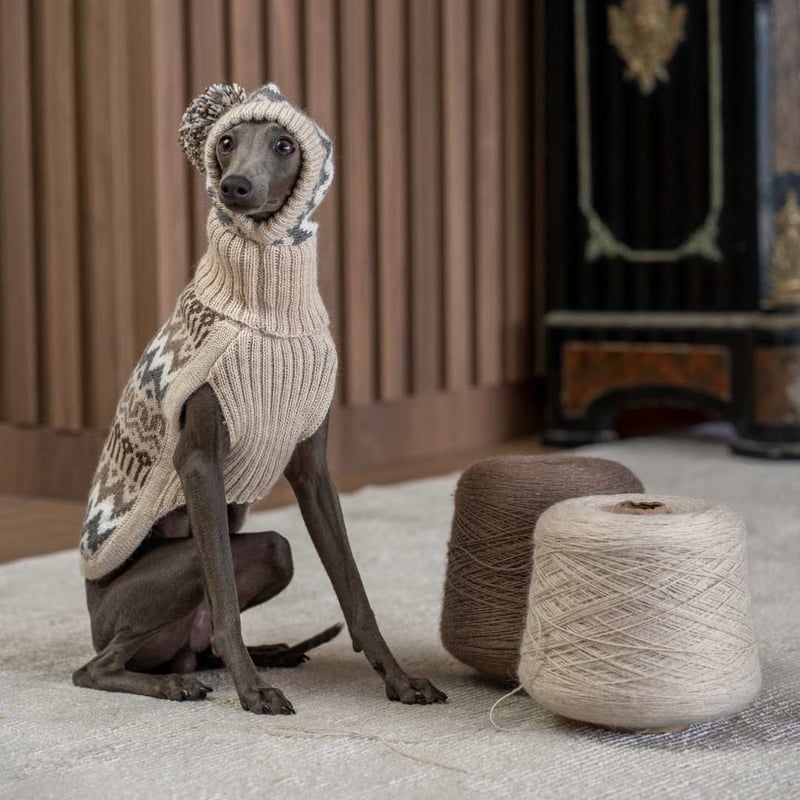 ALQO WASI ] アルパカ ニット ベージュ | モフモフ mof_mof｜北欧デザイ