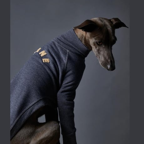 [Striped Dog]  スウェット イタグレ用 クリーム/ブルーグレー