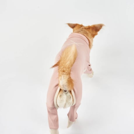 [furryfolks]  ストレッチジャンプスーツ くすみピンク Sから3XLまで