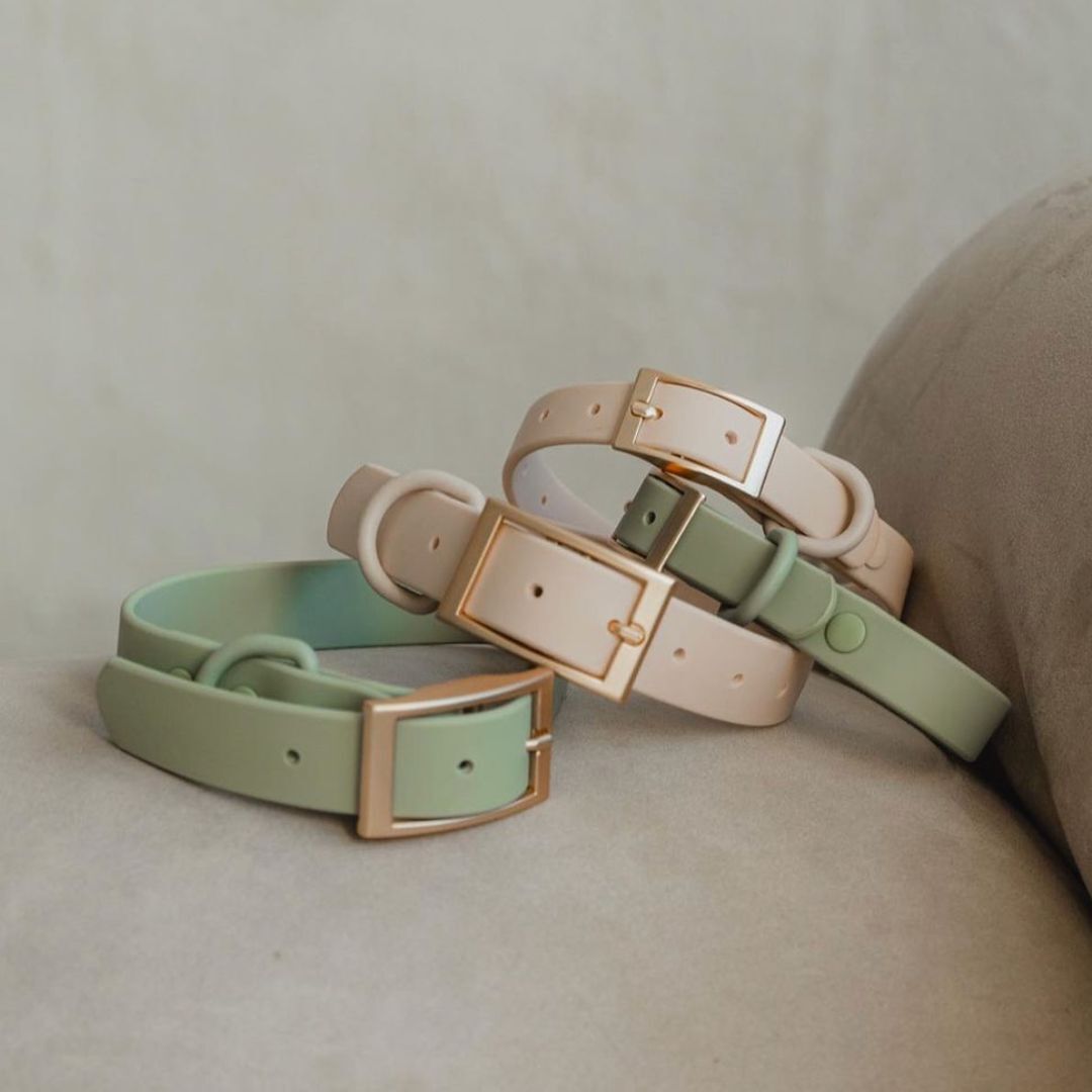 DEXYPAWS] 防水首輪 ヌード/ セージ | モフモフ mof_mof｜北欧デザイン