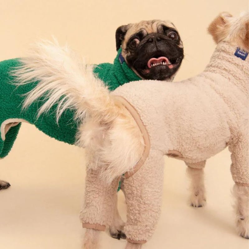 LITTLE BEAST] ジャンプスーツ サンドベージュ/ピンク | モフモフ mof_