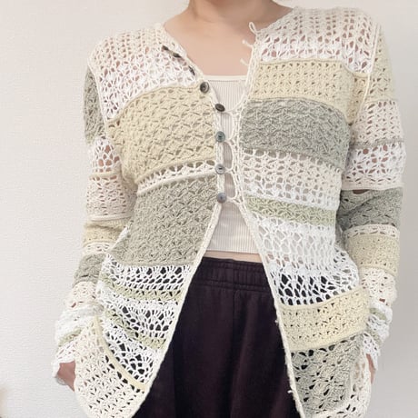 1998年 当時物 古着 さくらんぼ キティーちゃん かぎ編みニットブランケット 1998年 当時物 古着 さくらんぼ キティーちゃん かぎ編みニット