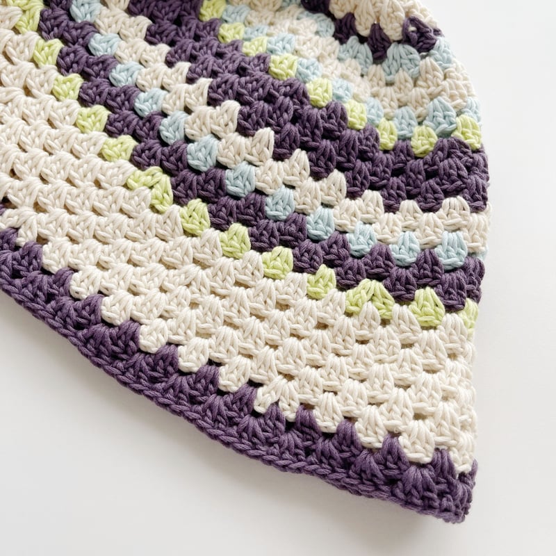 ダウンロード編み図：PDFデータ》【かぎ針編み】コットングラニー