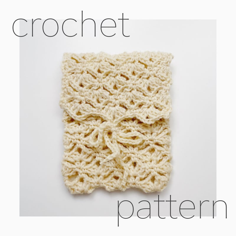 ダウンロード編み図：PDFデータ》【かぎ針編み】シェルあみリボン  