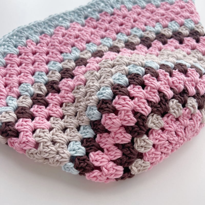 ダウンロード編み図：PDFデータ》【かぎ針編み】コットングラニー