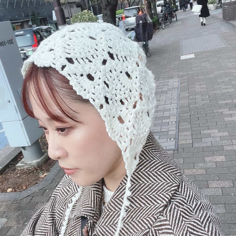 ダウンロード編み図：PDFデータ》【かぎ針編み】パイナップル