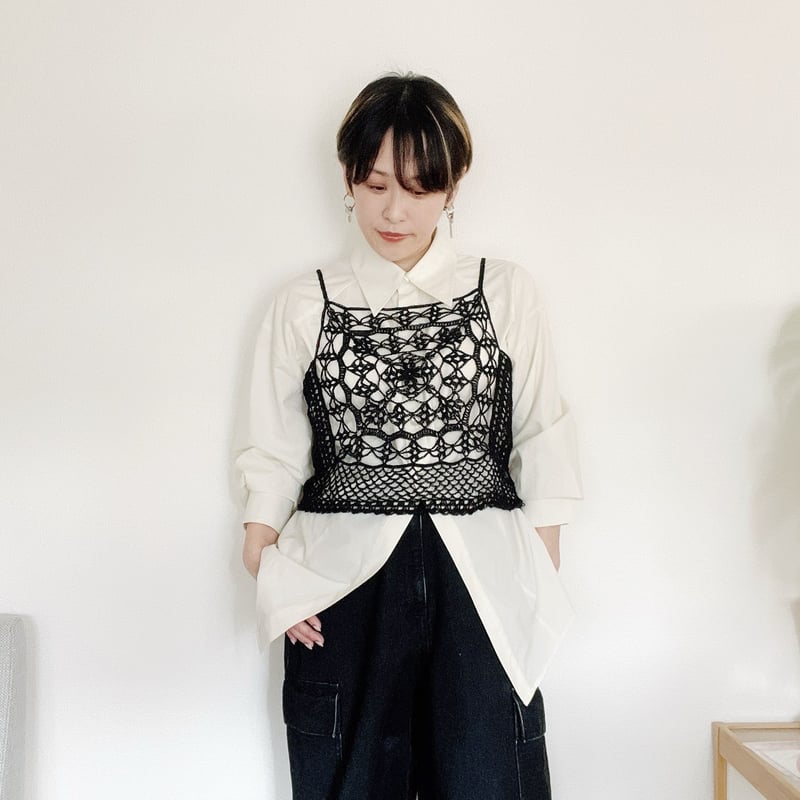 ダウンロード編み図：PDFデータ》【かぎ針編み】レーシーグラニー