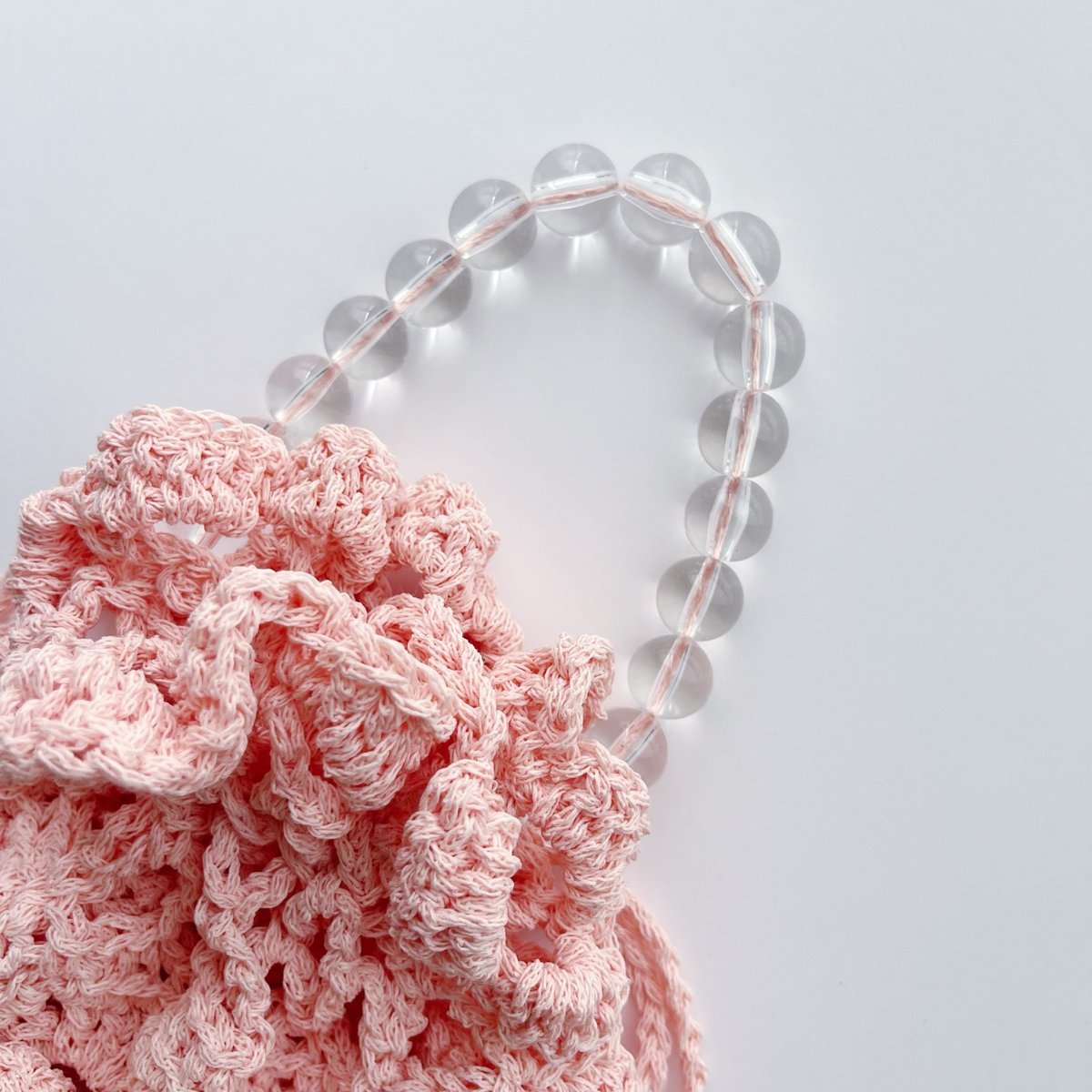 編み物Kit》【かぎ針編み】3DフラワービーズバッグC | KiiTEEKiiTEEKii 