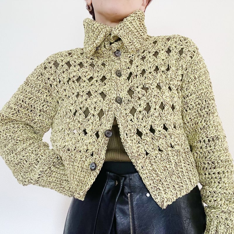 編み物Kit》【かぎ針編み】ハイネックカーディガン | KiiTEEKiiTEEKiiTE