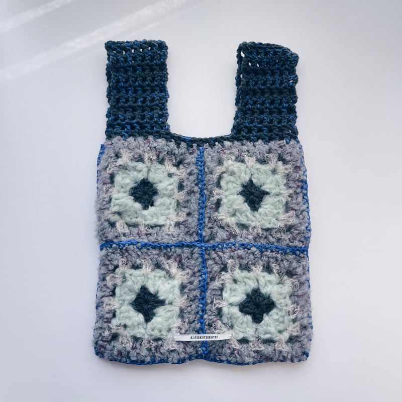 Pitusa◇かぎ針編み スクエア ハンドバッグ【送料関税込】