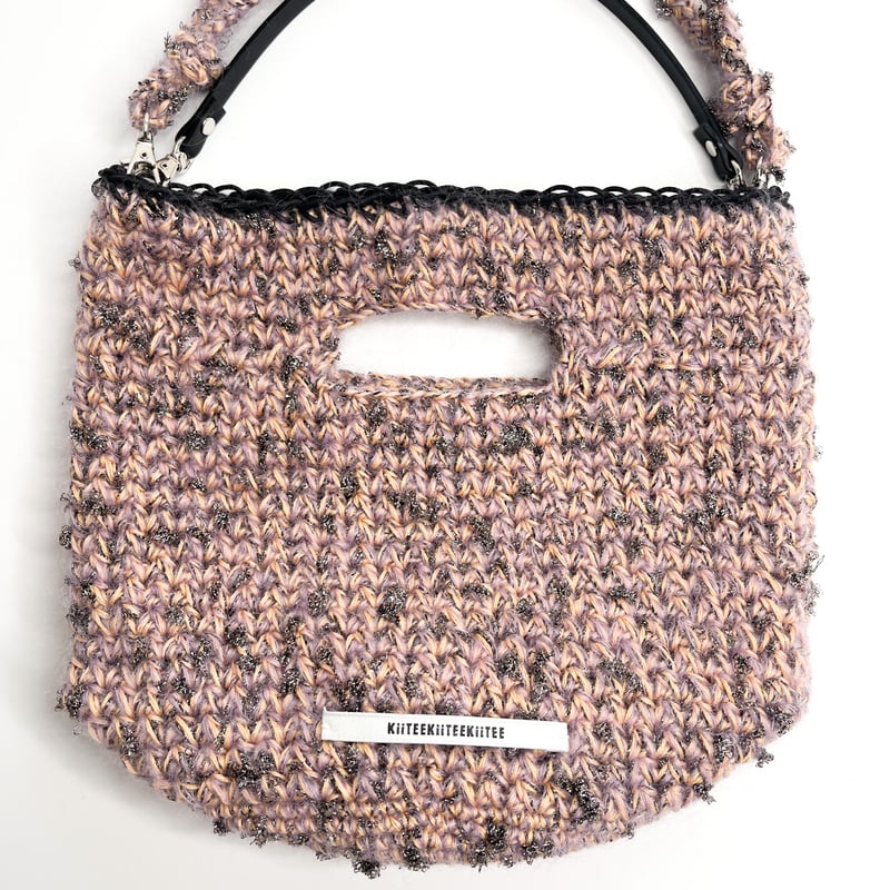 編み物Kit》【かぎ針編み】ラメミックスカラーバッグ