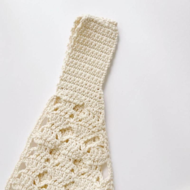 ダウンロード編み図：PDFデータ》【かぎ針編み】シェルメッシュ