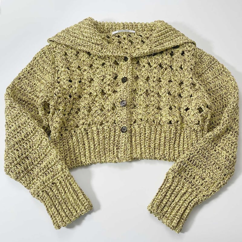 定価9.3万 NOWOS 22AW かぎ針編みハイネックニット 編み物Kit》【かぎ針編み】ハイネックカーディガン | KiiTEEKiiTEEKiiTE