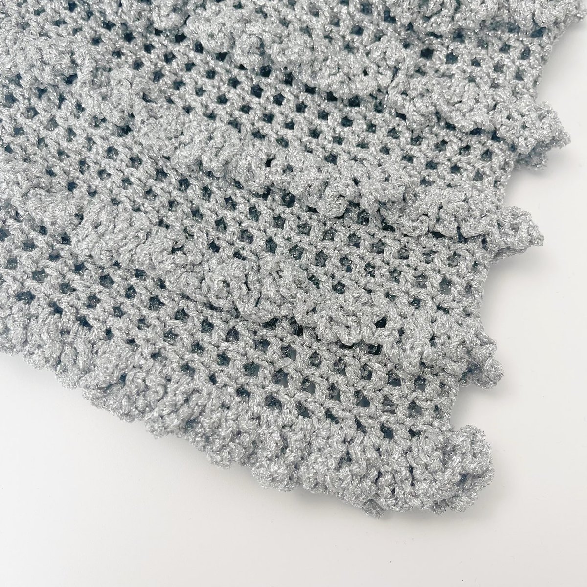 ダウンロード編み図：PDFデータ》【かぎ針編み】ラメメッシュ