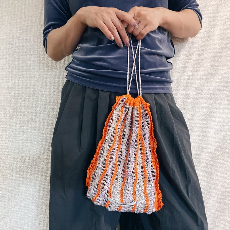 編み物Kit》【かぎ針編み】ウェーブバッグC