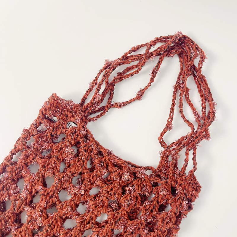 編み物Kit》【かぎ針編み】パチパチメッシュミニトートC