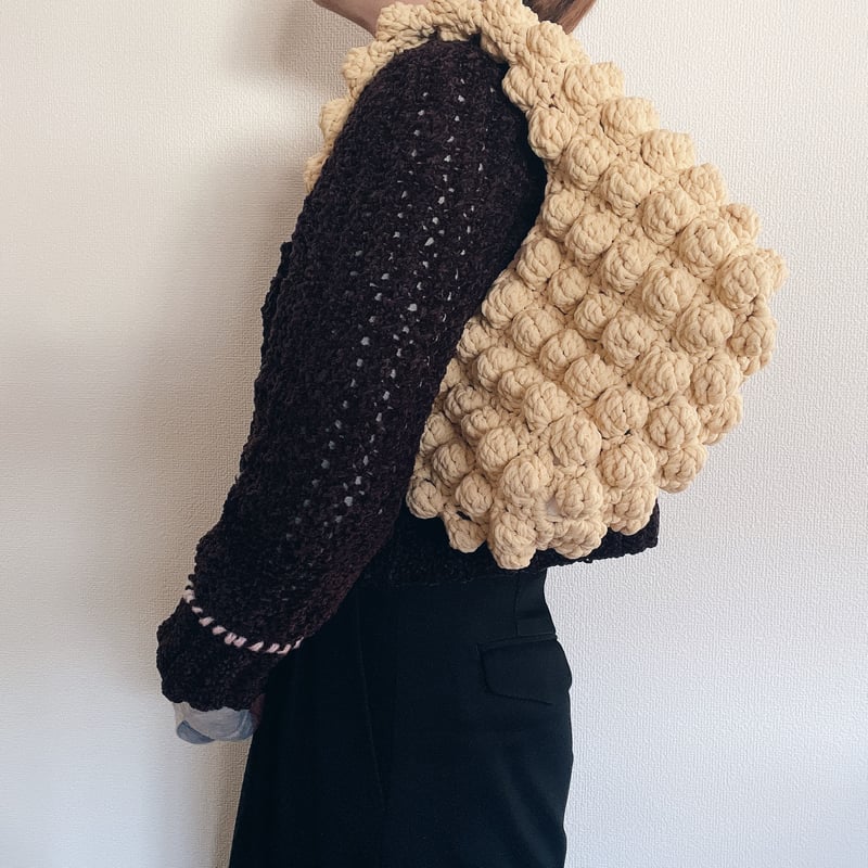 ダウンロード編み図：PDFデータ》【かぎ針編み】ポコポコワン