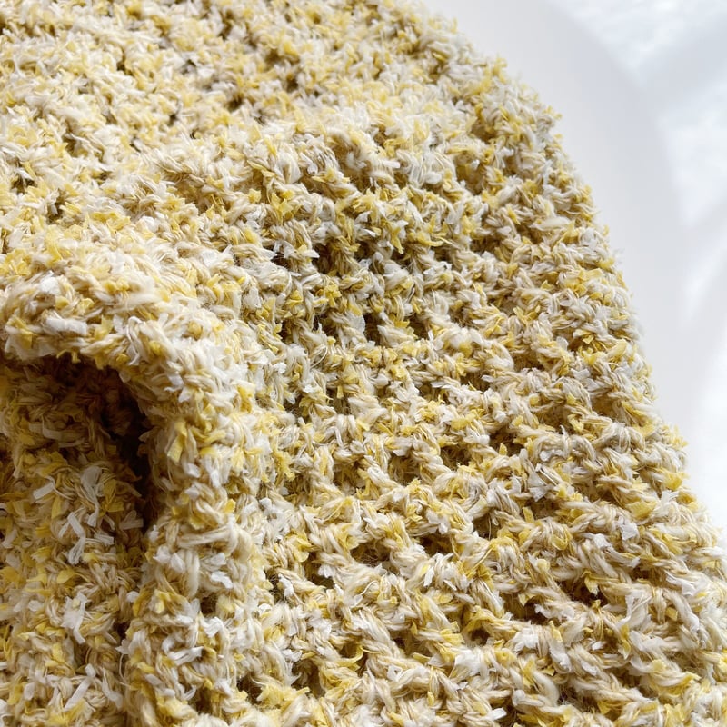 ダウンロード編み図：PDFデータ》【かぎ針編み】メッシュ編みの